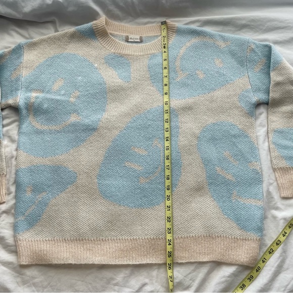 Altar’d State Smiley Sweater Baby Blue - Picture 7 of 7